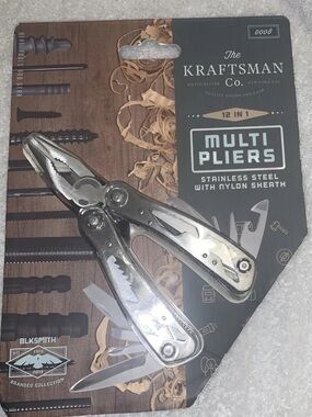 🇺🇸 Kraftsman 12 In 1 Multi Pliers Tools Knife Screwdrivers NIP Camping Home